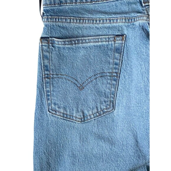Levi's Premium Big E Wedgie Straight Leg Style Jeans Womens Size 27 Blue Classic - Picture 4 of 8